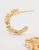 Gold Plated Cubic Zirconia Cluster Hoop Earrings sold by lovisa