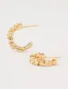Gold Plated Cubic Zirconia Cluster Hoop Earrings sold by lovisa