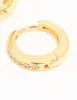 Gold Plated Cubic Zirconia Graduated Huggie Hoop Earrings sold by lovisa