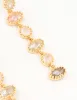 Gold Plated Round & Oval Stone Drop Earrings sold by lovisa