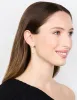 Gold Plated Round & Oval Stone Drop Earrings sold by lovisa