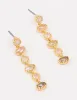 Gold Plated Round & Oval Stone Drop Earrings sold by lovisa