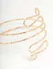 Gold Molten Twisted Arm Cuff sold by lovisa
