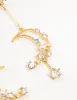 Gold Plated Cubic Zirconia Moon Drop Earrings sold by lovisa