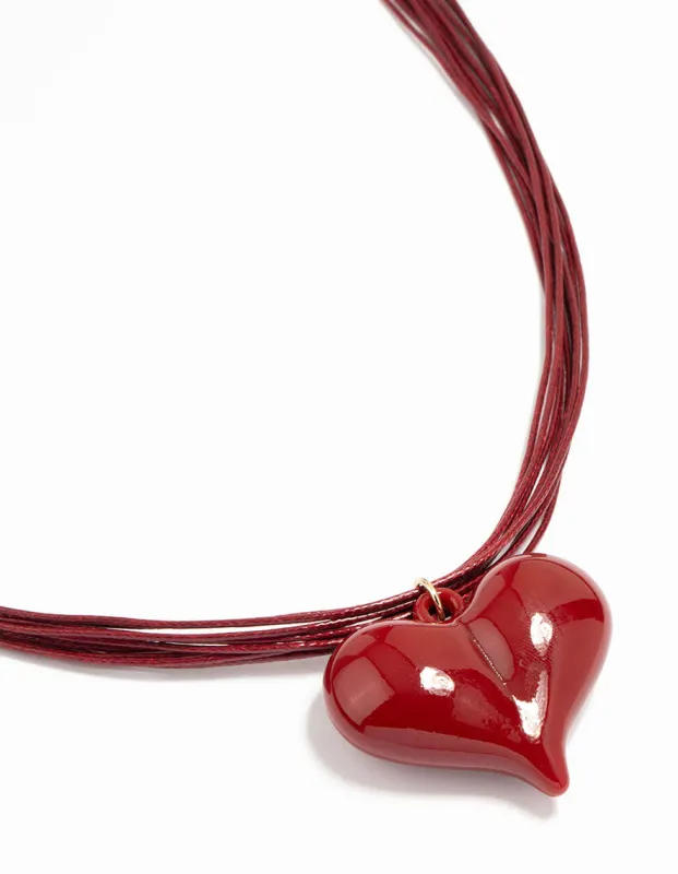 ★ENGBROX★ tweed heart ribbon necklace EBNL24021 Tiffany & Co. Heart Ribbon Pendant Necklace | Née Vintage