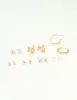 Gold Diamante Hoop & Stud Earrings 7-Pack sold by lovisa