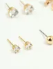 Gold Diamante Hoop & Stud Earrings 7-Pack sold by lovisa