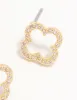 Gold Plated Cubic Zirconia Flower Outline Stud Earrings sold by lovisa