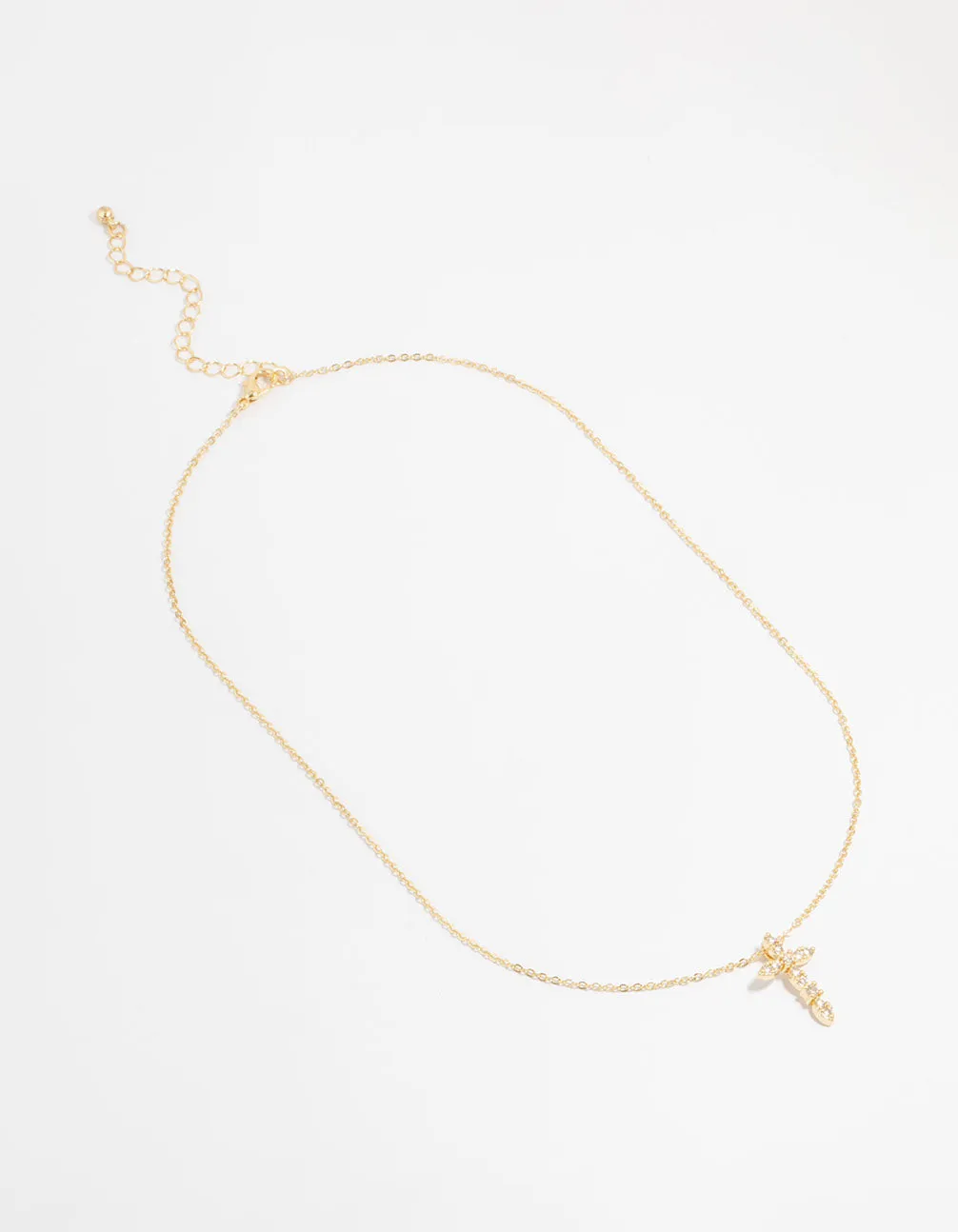 Gold Plated Cubic Zirconia Cross Pendant Necklace sold by lovisa product image thumbnail 4