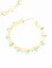Gold Turquoise Ball Hoop Earrings sold by lovisa