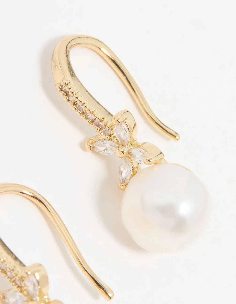 Gold Plated Pearl & Flower Hook Earrings sold by lovisa product image thumbnail 5
