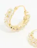 Gold Plated Diamante Marquise Herringbone Hoop Earrings sold by lovisa