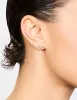 Gold Plated Pearl & Cubic Zirconia Bow Baguette Drop Earrings sold by lovisa