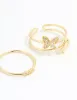 Gold Plated Cubic Zirconia Butterfly Rings 3-Pack sold by lovisa
