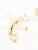 Gold Plated Cubic Zirconia & Pearl Bow Stud Earrings sold by lovisa