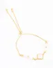 Gold Plated Pearl Flower Toggle Bracelet sold by lovisa