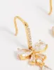 Gold Plated Cubic Zirconia Bow Teardrop Earrings sold by lovisa