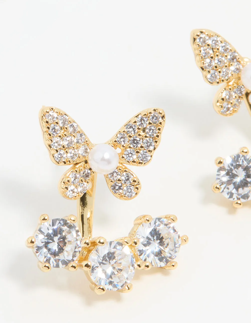 Gold Plated Butterfly Jacket Earrings sold by lovisa product image thumbnail 4