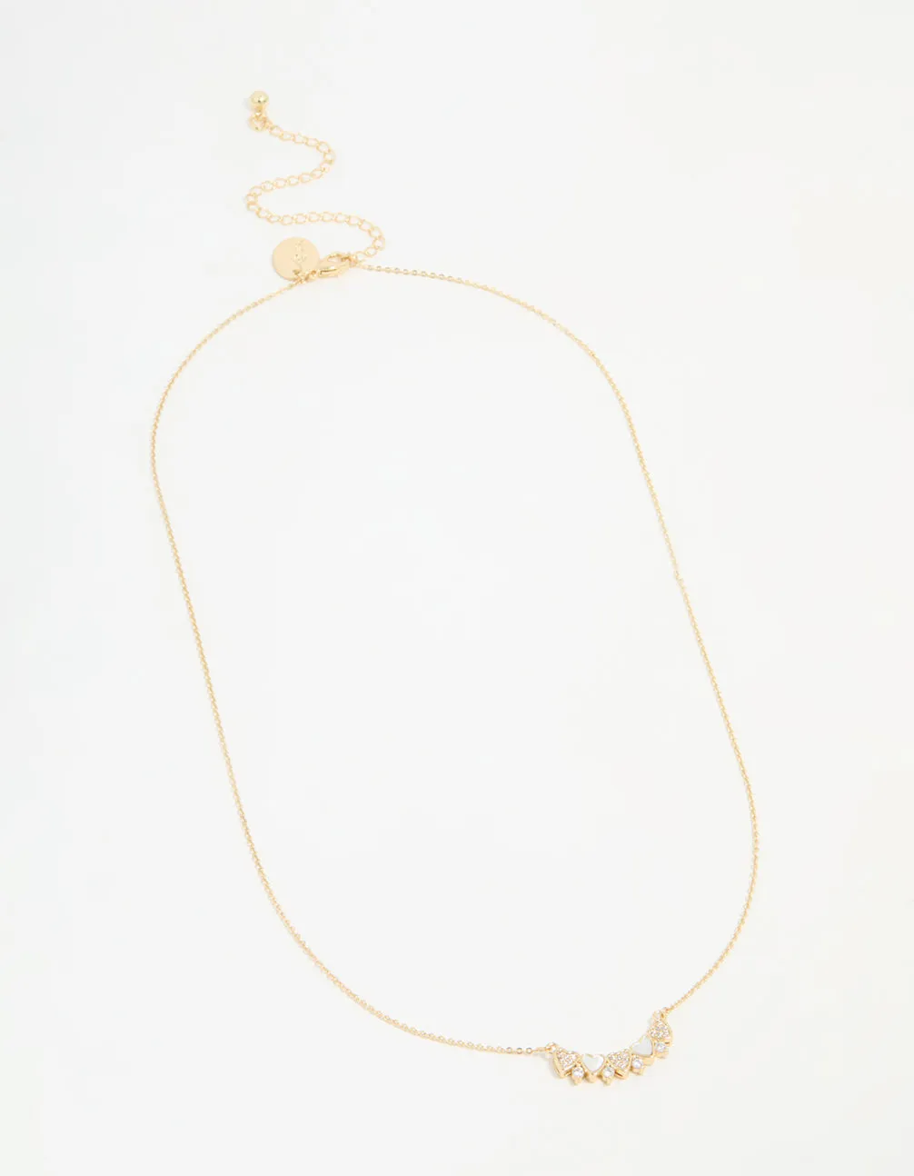 Gold Plated Mini Heart Banner Necklace sold by lovisa product image thumbnail 4