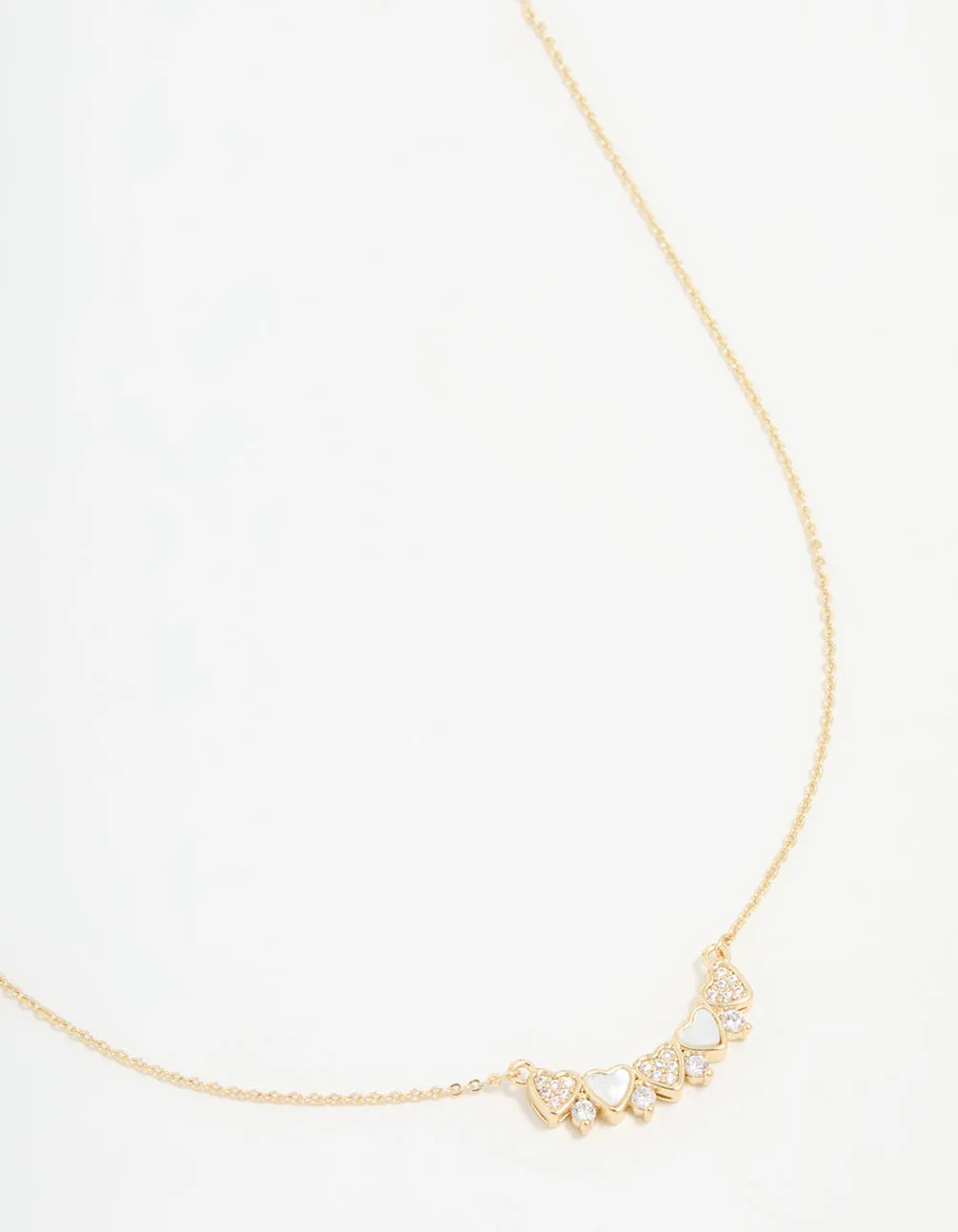 Gold Plated Mini Heart Banner Necklace sold by lovisa