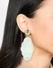 White Genuine Shell Layered Drop Earrings sold by lovisa