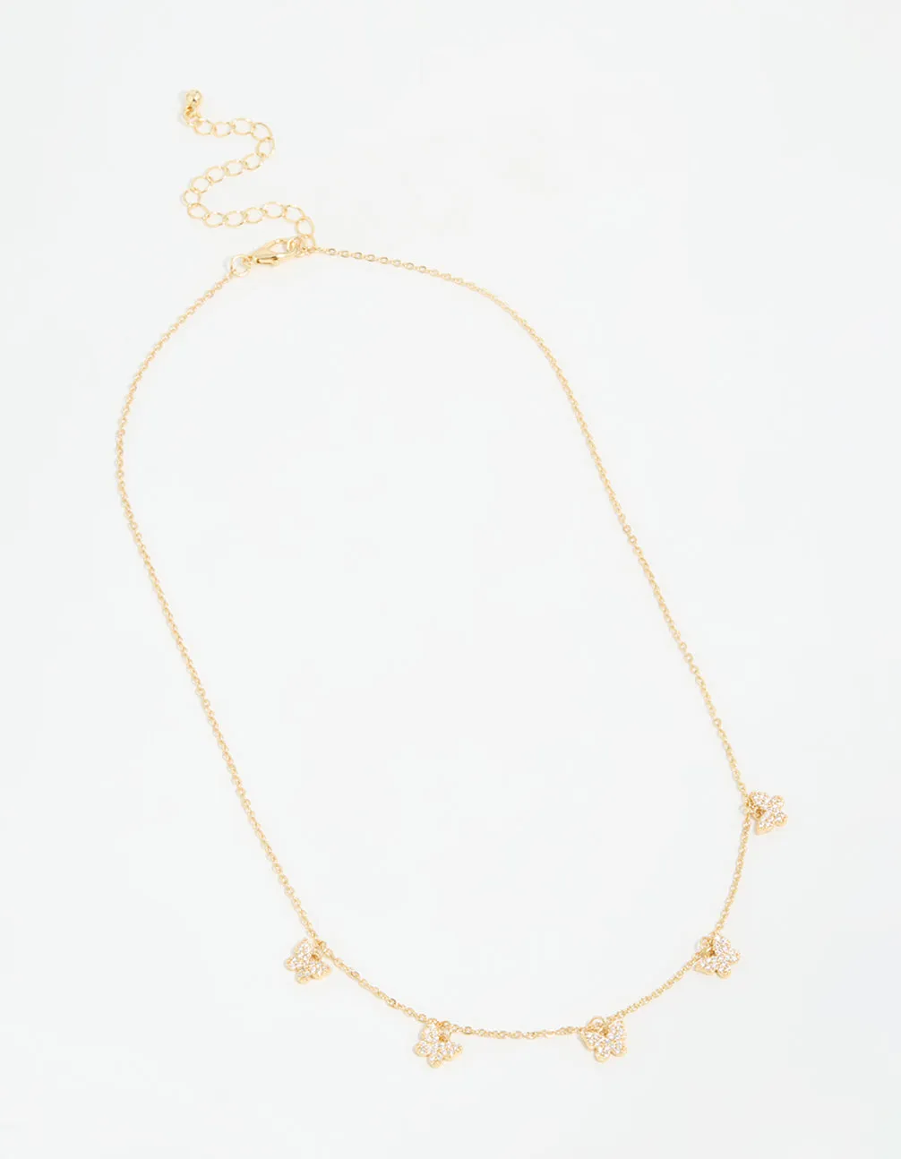 Gold Plated Diamante Butterfly Dainty Charm Necklace sold by lovisa product image thumbnail 4