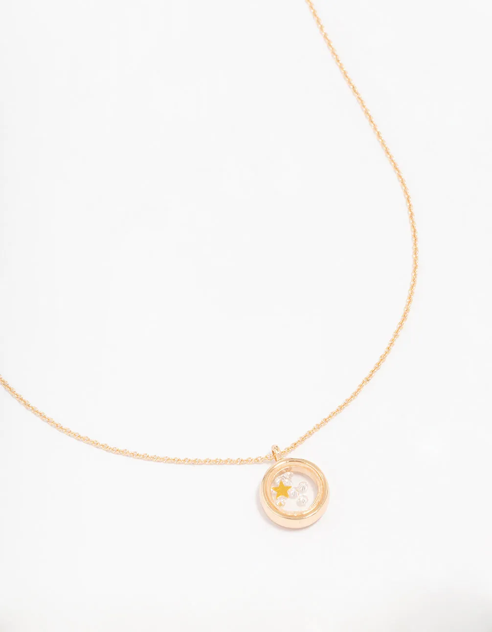 Gold Diamante Shaker Star Pendant Necklace sold by lovisa