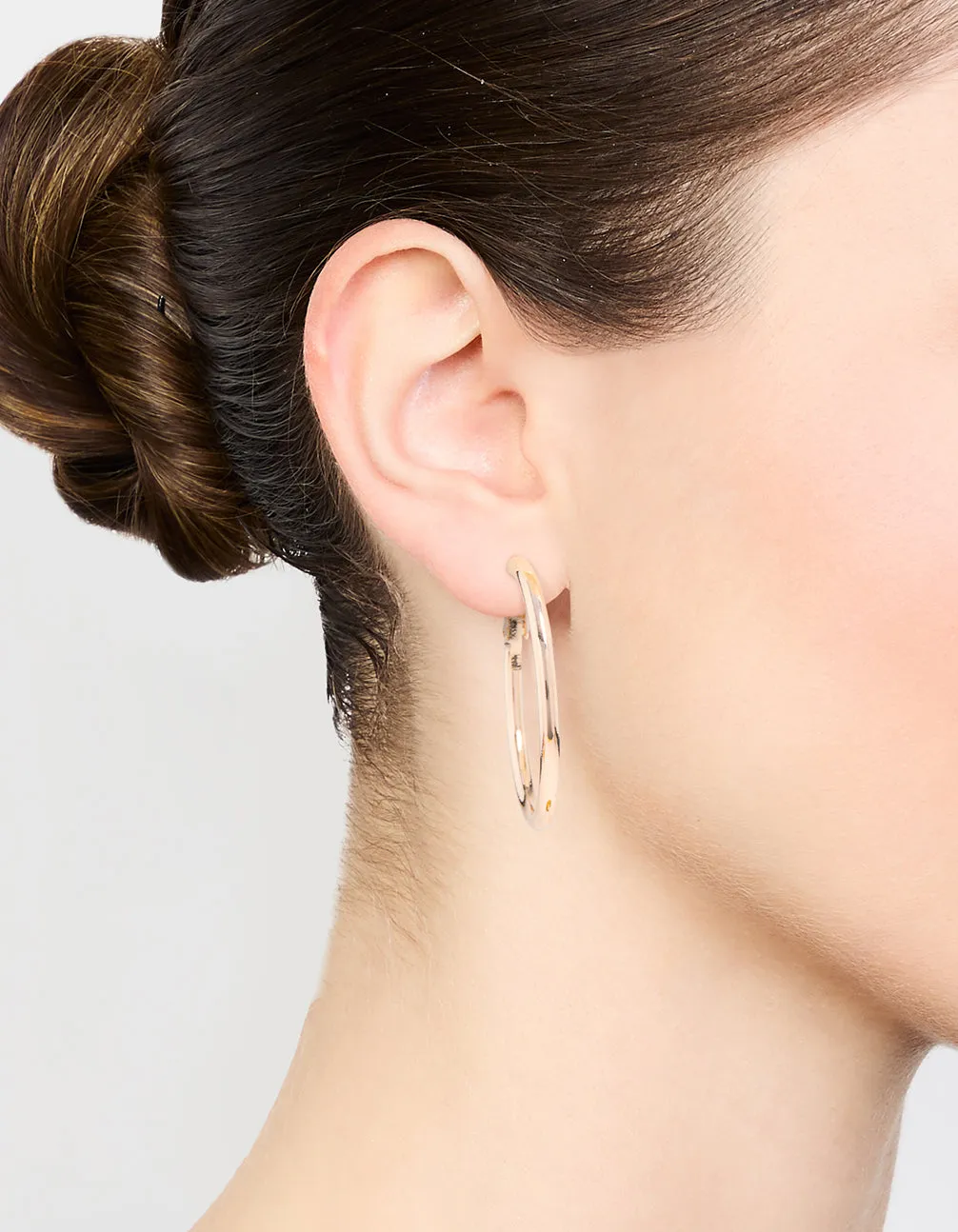 Rose Gold Narrow Hinge Hoop Earrings sold by lovisa product image thumbnail 2