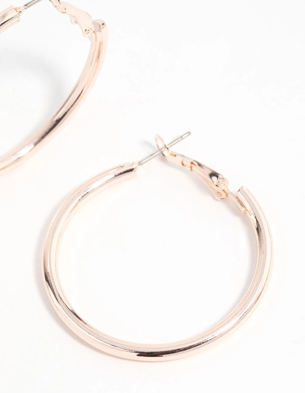 Rose Gold Narrow Hinge Hoop Earrings sold by lovisa product image thumbnail 5