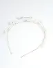 Silver Pearl Small Flower Headband sold by lovisa