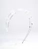 Silver Pearl Small Flower Headband sold by lovisa