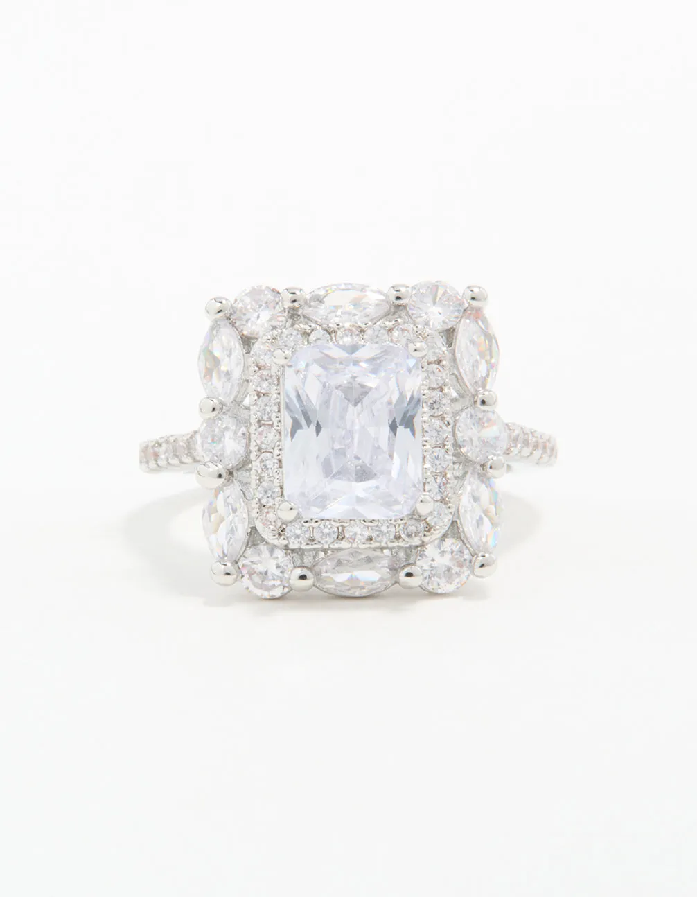 Silver Cubic Zirconia Square Ring sold by lovisa product image thumbnail 3