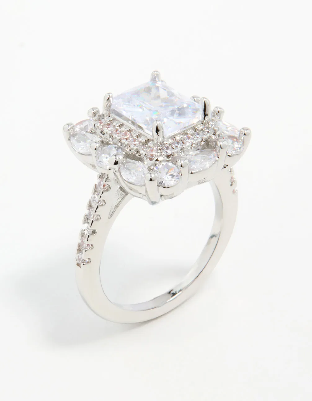 Silver Cubic Zirconia Square Ring sold by lovisa product image thumbnail 2