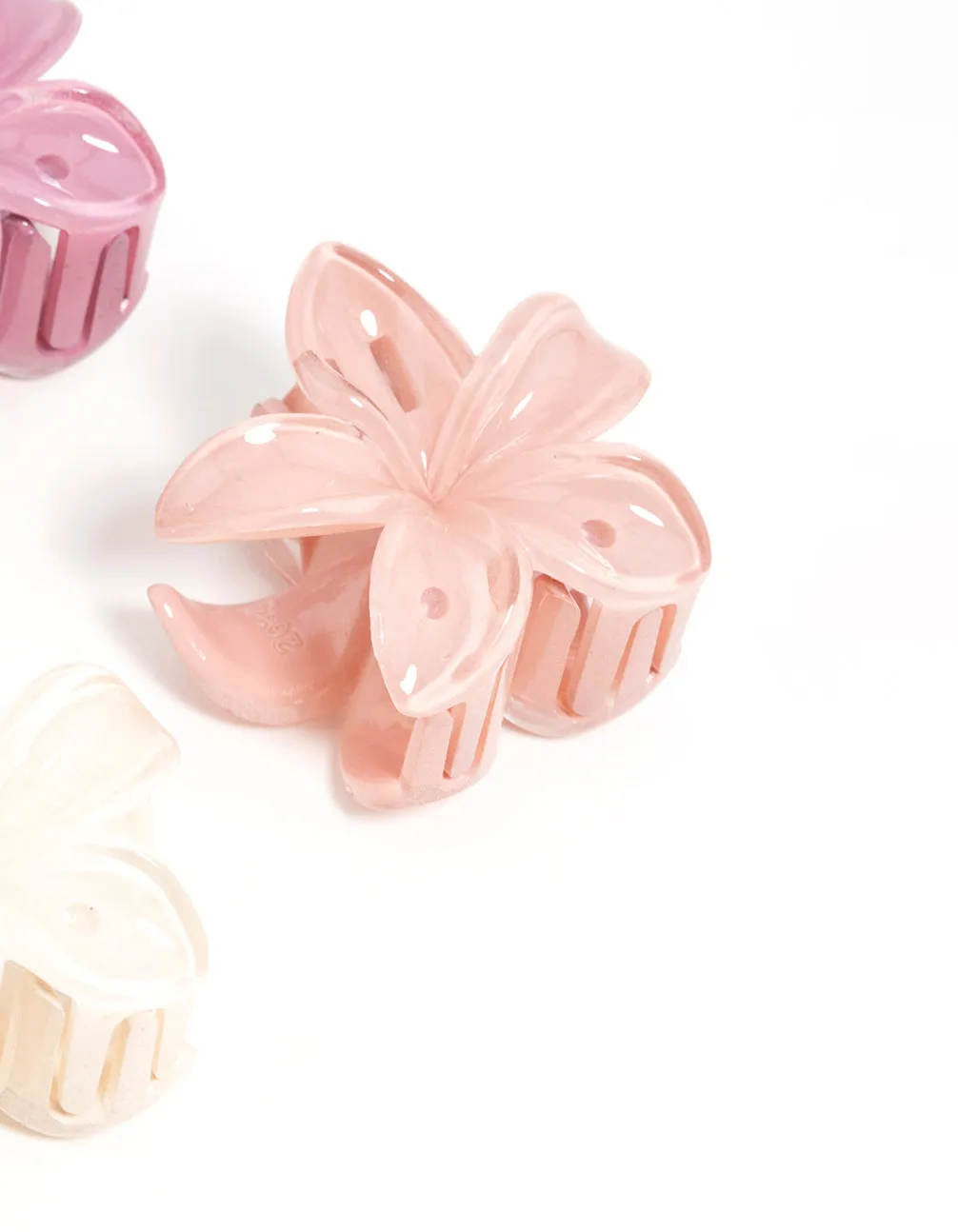 Multicoloured Mini Frangipani Claw Clips 4-Pack sold by lovisa product image thumbnail 3