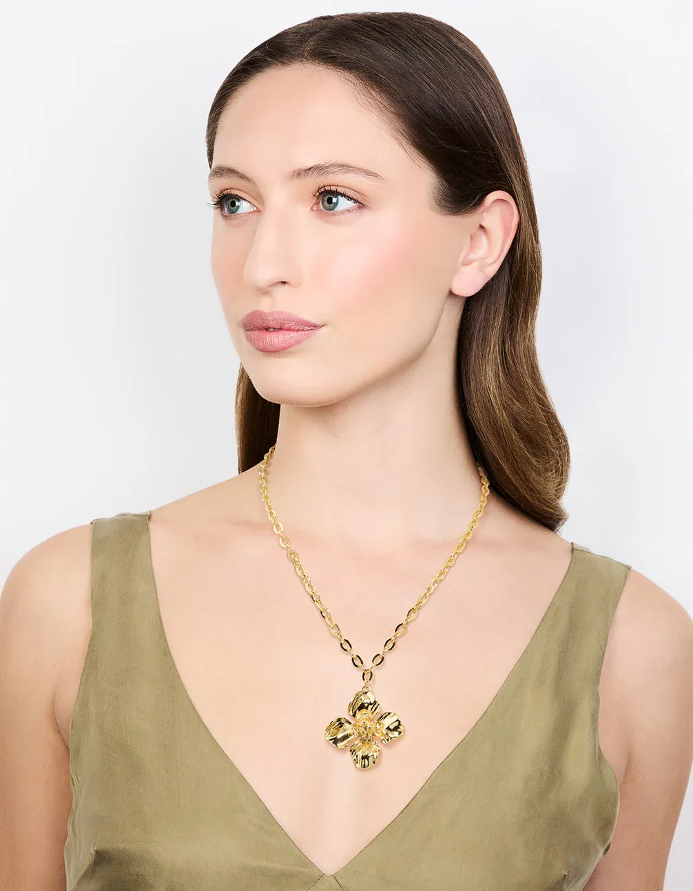 Gold Plated Flower Pendant Necklace sold by lovisa product image thumbnail 3