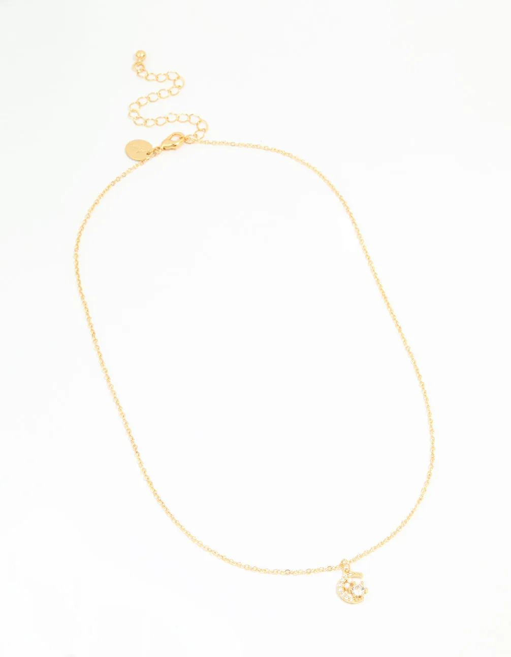 Gold Plated Cubic Zirconia Celestial Pendant Necklace sold by lovisa product image thumbnail 2