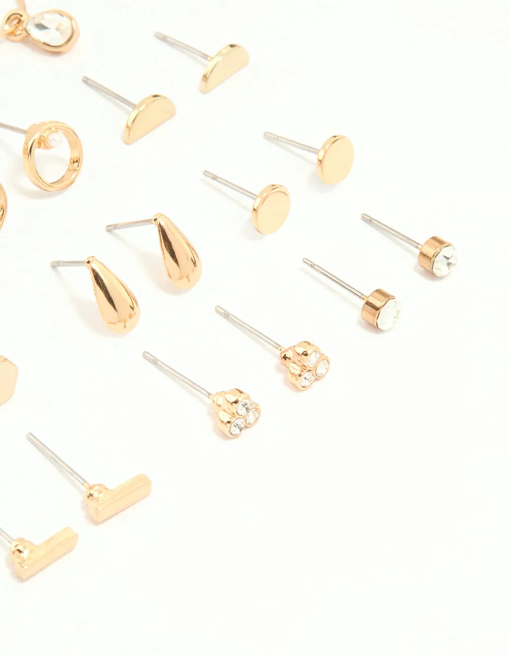 Gold Hoop & Stud Earrings 12-Pack sold by lovisa product image thumbnail 3