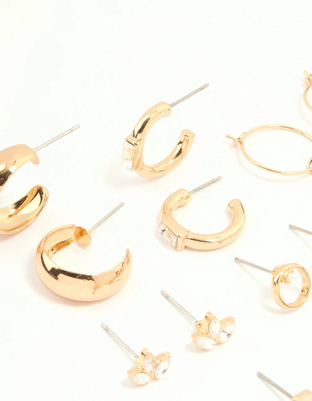 Gold Hoop & Stud Earrings 12-Pack sold by lovisa product image thumbnail 2
