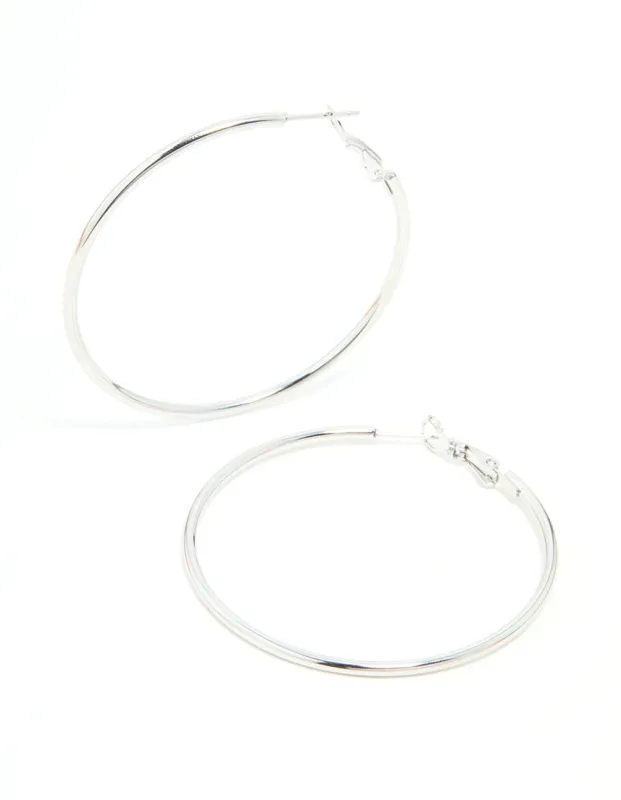 Surgical Steel Hoop Earrings 50 MM sold by lovisa