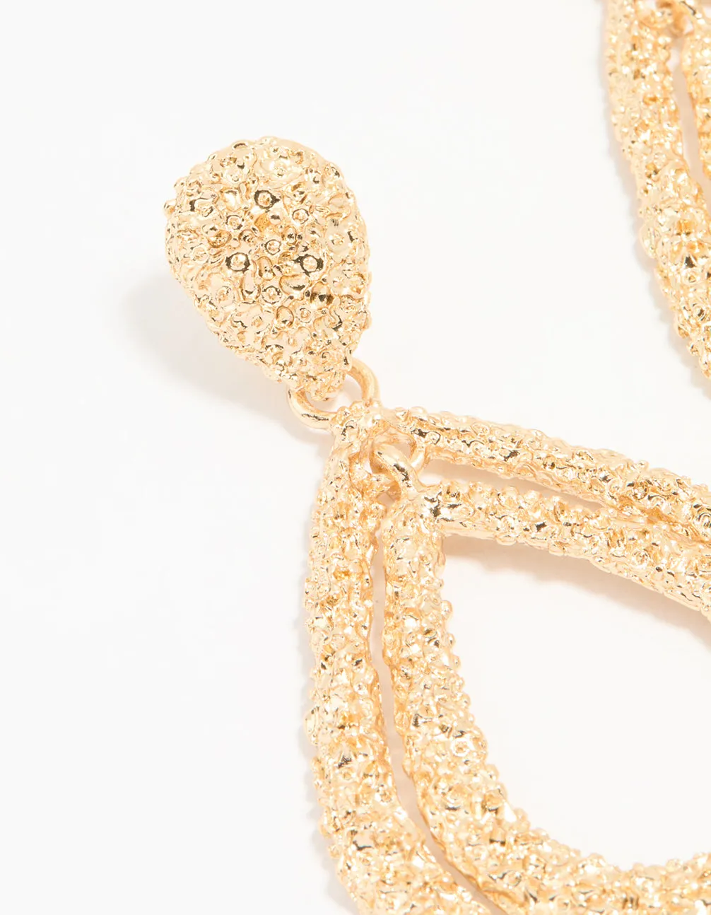 Gold Molten Teardrop Earrings sold by lovisa product image thumbnail 2