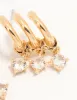 Gold Plated Cubic Zirconia Trio Hoop Earrings sold by lovisa