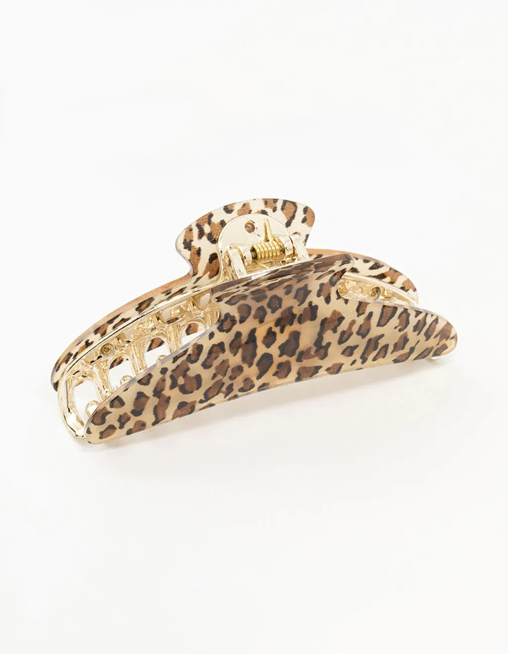 Leopard Print Curved Hair Claw Clip sold by lovisa