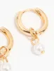 Gold Mixed Pearl Charm Huggie Earrings 3-Pack sold by lovisa