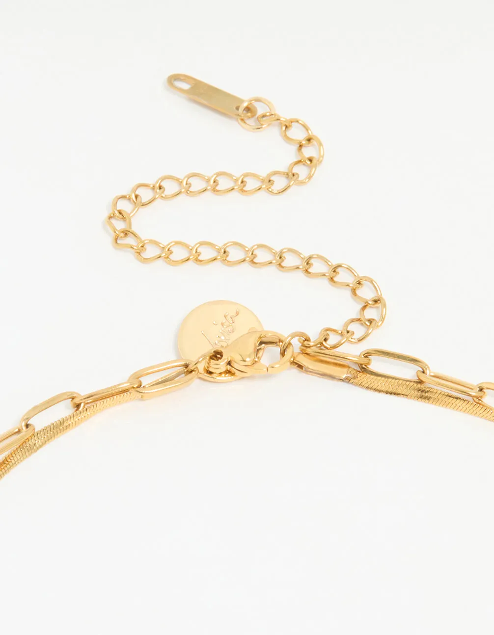 Waterproof Gold Plated Stainless Steel Double Link Layered Necklace sold by lovisa product image thumbnail 3