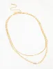 Waterproof Gold Plated Stainless Steel Double Link Layered Necklace sold by lovisa