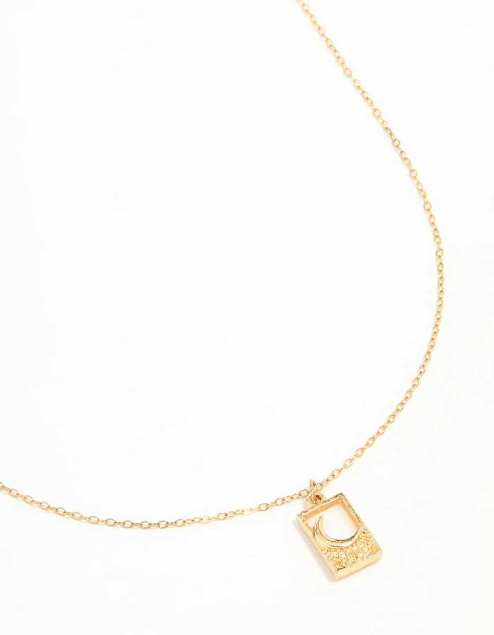 Waterproof Gold Plated Stainless Steel Moon Pendant Necklace sold by lovisa