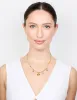 Waterproof Gold Plated Stainless Flower & Heart Charm Necklace sold by lovisa