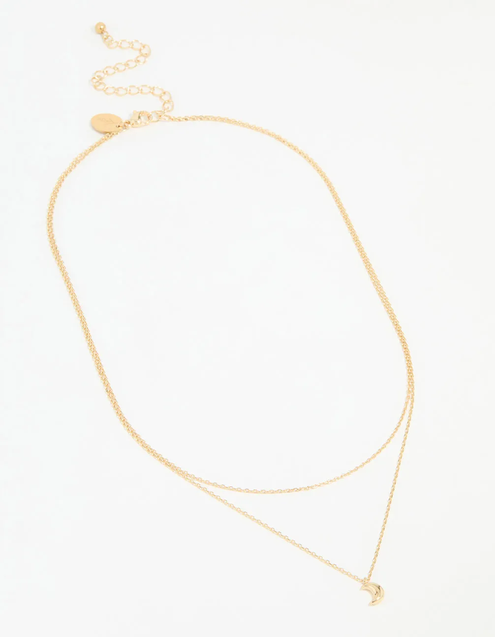 Waterproof Gold Plated Stainless Steel Moon Pendant Layered Necklace sold by lovisa product image thumbnail 2