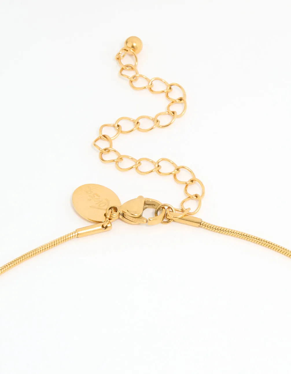 Waterproof Gold Plated Stainless Steel Snake Chain Bow Necklace sold by lovisa product image thumbnail 3