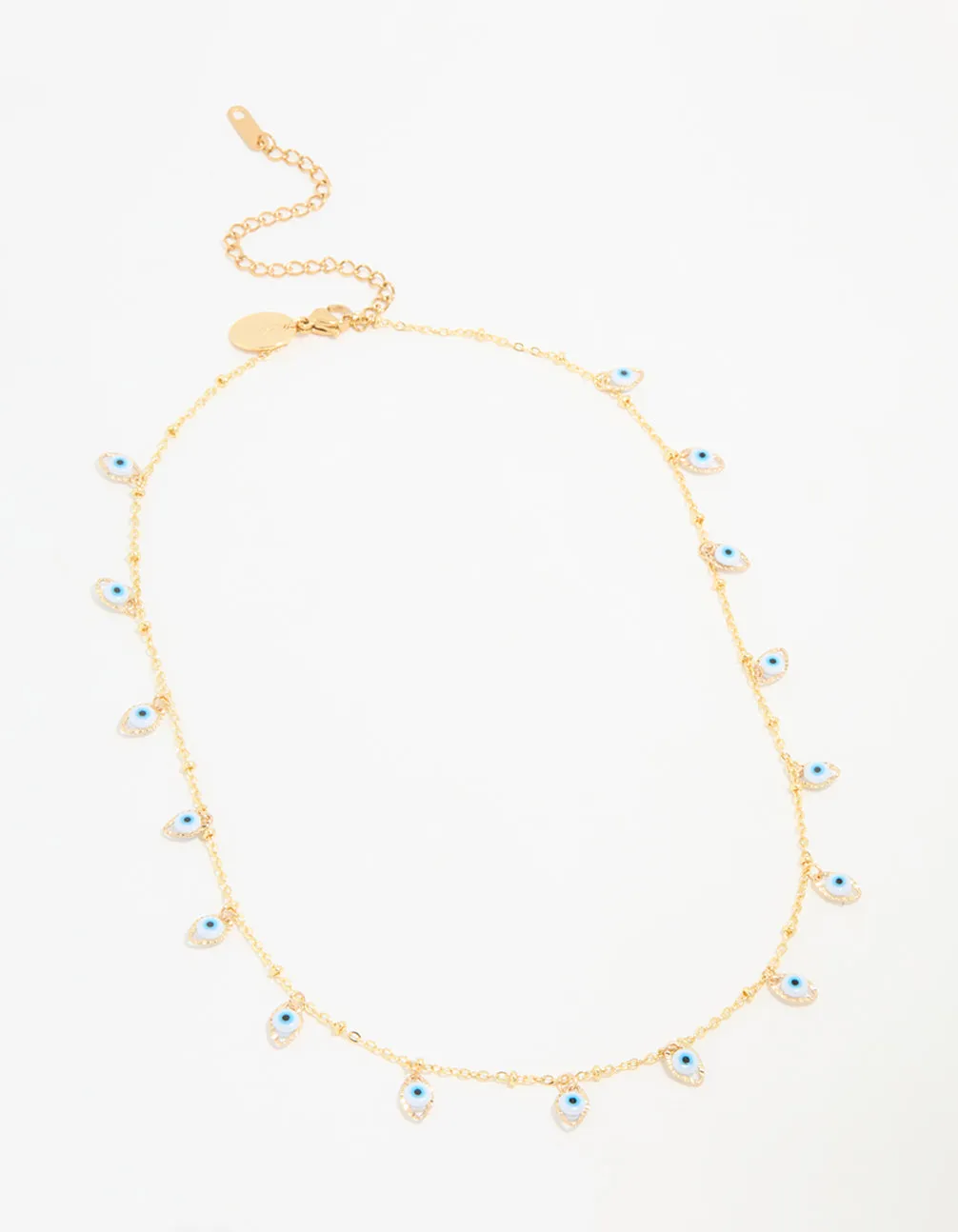 Waterproof Gold Plated Stainless Steel Evil Eye Necklace sold by lovisa product image thumbnail 4